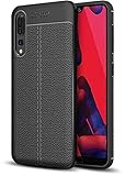 KoldKase Coque Huawei P20 Pro | ✔ Protection Optimale ✔ Confort d'Utilisation ✔ Style Classe Effet Cuir ✔ Meilleure Garantie | Coque Etui Housse Pour Huawei P20 Pro | Noir