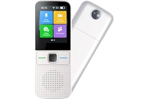 ZHFEIIRU Dispositivo de traductor de voz, compatible con 137 idiomas Smart Wifi/Hotspot/Offline Instant de 2,4 pulgadas, pantalla táctil de bolsillo, función de traducción de voz, viajes, aprendizaje, negocios