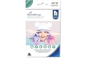 MediaRange 100 x 150 mm kartki z papieru fotograficznego do drukarek atramentowych, wysoki połysk, 220 g, 50 arkuszy
