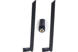 Fohevers 2-Pack WiFi Antenna 4G WiFi Aerial SMA Male Adapter Rotatable 90° Connector 5DBi Omni-Directional Wifi Signal Antenna for Wireless Router