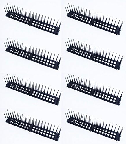 Bird Deterrent Spikes Pigeon Scarer Plastic 3 Rows 45 cm (Pack of 8)