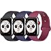 Produktbild Amzpas Armband Kompatibel mit für Apple Watch Armband 38mm 42mm 40mm 44mm, Weiches Silikon Verstellbarer Handgelenkersatz für die iWatch-Serie 4/3/2/1 (#01 Schwarz+Marineblau+Weinrot, 38mm/40mm-S/M)