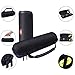 Produktbild Bluetooth Lautsprecher Hülle Abdeckung TopAce Premium Kunstleder Tasche mit Abnehmbarem Band für JBL Flip 4 Tragbarer Bluetooth Lautsprecher,(Schwarz)