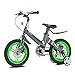 Produktbild 1-1 Kinderfahrrad, Einstellbare Sitzgriffhöhe Leicht Magnesiumlegierung Doppelscheibenbremse Gummiluftreifen Sicherheit 16in,Green