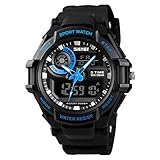 XiYuanShangMao Skmei Men Sports Elektronische Uhr Wasserdichte Digitale Armbanduhren (Blau)