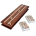 Produktbild Handgemachte Cribbage-Spiel-Set mit 2 Decks von Karten und 6 Metall-Heringe - integrierte Speicher - tolles Geschenk für Kartenspieler