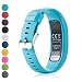 Produktbild Für Garmin Vivofit 4 Ersatz Uhrenarmband - Feskio Klassisch Weichen Silikon Metallverschluss Schnalle Design Armband Fall Halter für Garmin Vivofit 4 Fitness Tracker (Groß / Klein)