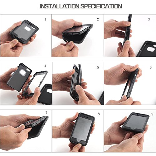 iPhone 5s/SE Case with Built-in Screen Protector, Full Protection [Black] w/ [Belt Clip] Kickstand, Heavy Duty Tough Shockproof Hybrid Hard Cover for Apple iPhone SE / 5 / 5S