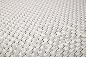 Sellon24 Revestimiento de polietileno de ratán para balcón, cubierta de balcón, protección contra el viento, alfombrilla para balcón, terraza, jardín (17,99 €/m2) (RD07 blanco, 90)