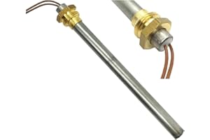 N2 ELECTROITALY N2ELECTROITALY- Candeletta Accensione Stufa Pellet 300W, Diametro 9,9mm Lunghezza 140mm (150mm Totali)-280W Filettatura 3/8" Gas, Resistenza per Riscaldamento Rapido, Ricambio Modelli Ungaro Piazzetta