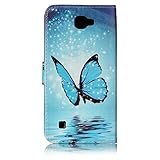 LG Nexus X5 Schutzhülle,LG Nexus X5 Lederhülle,JAWSEU Elegant Schmetterling Blume Retro/Vintage Design Farbmalerei Bunt Gemalt PU Leder Folio Flip Wallet Hülle Etui im Bookstyle Brieftasche Handyhülle Case Cover mit [Ständerfunktion] und [Kartenfächer] für LG Google Nexus X5 &1xSchwarz Glitzer Bling Eingabestift- - 3