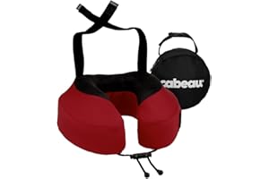 Cabeau Poduszka podróżna Evolution S3 – paski do siedzenia w samolocie – zapewnia, że głowa nie spadnie do przodu – zrelaksuj się dzięki pluszowej piance z pamięcią kształtu – szybkoschnąca tkanina