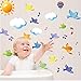 Produktbild Wandaufkleber Sky Birds Sun Balloon Cloud cartoon für Schlafzimmer kinderzimmer wohnzimmer Wohnkultur vinyl Kindergarten poster
