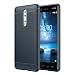 Produktbild MoKo Nokia 8 Hülle - Premium Ultra Slim Leicht weiches TPU Protector Phone Case Handy Schutzhülle Schale Bumper für Nokia 8 5,3 Zoll 2017 Modell Smartphone Marineblau