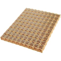 10/20/50PCS Caja electrónica de piezas de componentes parche caja de almacenamiento de laboratorio SMT SMD, amarillo