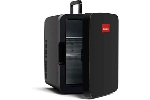 Mini réfrigérateur SENSIOHOME 15L Cooler & Warmer | Alimentation AC+DC - 12v, prise UK & EU | Compact, portable et silencieux, pour la maison, la chambre, la voiture, les vacances (Noir)