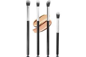 TADIPRI Pinceaux de Maquillage Yeux - 4PC, Pinceau Ombre à Paupières, Pinceau Estompeur Yeux, Eyeshadow Applicator pour Débutant, Femme et Fille