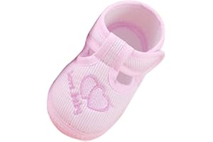 SHOBDW Girls Shoes, Newborn Infant Baby Girls Crib Soft Sole Anti-Slip Sneakers Cute Sweet Bowknot Shoes