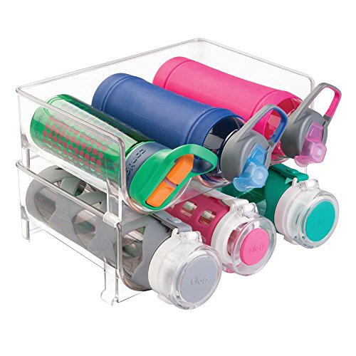 InterDesign 71130EU Kühlschrankboxen Stapelbarer Weinflaschenhalter 3, durchsichtig - 6