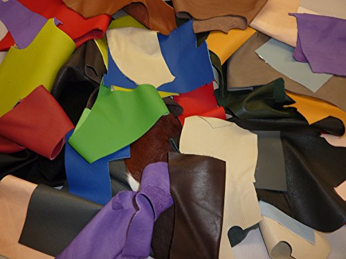 Lederreste bunt, unsortiert, mindestens Handflächengröße, 1 kg - 6