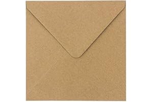 ‎IDEEN MIT HERZ Kraftpapier Umschläge, 100 Stück | hohe Qualität: 110 g/m² | Briefumschläge, Kuvert, Briefkuvert, Briefhülle für Grußkarten, Einladung, Geburtstagskarten (17 x 17 cm)