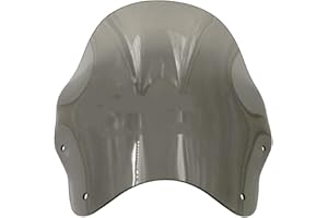 NOVEMS Pare Brise Moto Pour Yamaha Pour V-MAX Pour VMAX 1200/1300 1985-2007 Pare-brise De Moto Avec Support De Montage Pour VMAX1200 Pour VMAX1300 Déflecteur d'air pare-brise (Couleur : Model E (Smoke))