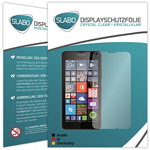 4 x Slabo Displayschutzfolie Microsoft Lumia 640 / Lumia 640 Dual-SIM Displayschutz Schutzfolie Folie „Crystal Clear“ unsichtbar MADE IN GERMANY - 2