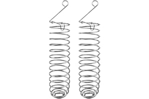 Zimjoy 2 Stück Edelstahl Futterspieß,Gemüsehalter und obsthalter für vögel,Edelstahl Feeder Futterspieß,Spirale Feeder Vögel für vogelkäfig wellensittiche Sittich Nymphensittiche Kanarische