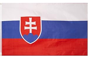 MUWO Flagge Nations Together 90 x 150 cm Nationalmanschaften, doppelseitige Gartenflagge, wetterfeste Fanflagge, Fußballflagge Polyester Länderfagge Deutschland mit Ösen (Slowakei)