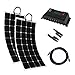 Produktbild mabelstar 200 Watt Solar System Kit/2 PCS mit Solar Panel biegsam Solar Panel Solar Charge Controller Kabel Akku Ladegerät für für RV Boot Kabine Zelt Auto, netzferne
