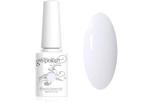 Vishine Weiß Gel Nagellack, Shellac Nagellack für UV/LED Nagellampe Langlebige French Maniküre Nagelgellack, Hochglänzend, Glatt, Salon & Heimgebrauch Nail Art DIY 8ml