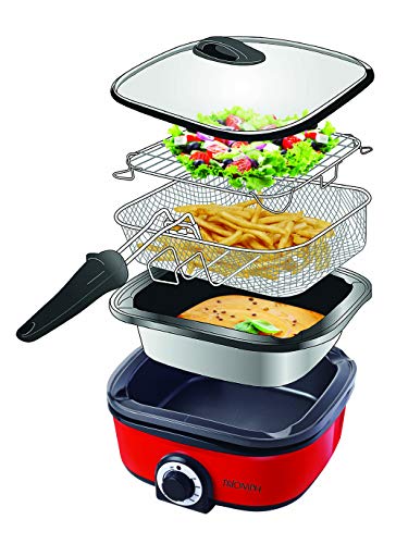 Triomph ETF1672 Multicuiseur 12-en-1, 1400 W, 5 liters, Rouge