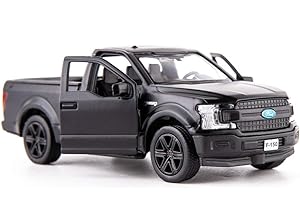 RMZ City 1:36 Scale Ford F150 Pickup Truck Casting Car Model, Zinc Alloy Toy Car for Kids, Pull Back Vehicles Toy Car for Toddlers Kids Boys Girls (Black)