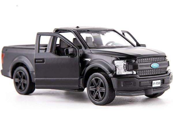RMZ City Camionnette Ford F150 à l'échelle 1:36 - Modèle de voiture de moulage en alliage de zinc pour enfants, véhicules à tirer vers l'arrière pour tout-petits, enfants, garçons et filles (noir)