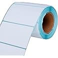 White Sticky Labels Roll Large Sticky Labels Roll Sticky 500 Pcs 80mm*60mm Freezer Labels Stationary Labels Thermal Label Self Adhesive Address Labels on Roll for Freezer Mailing Address Date Labels