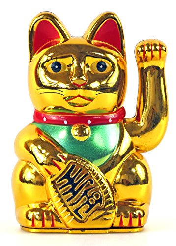 Winkekatze MANEKI NEKO 6" / 16cm gold