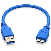 PrimeX PX-4120 USB 3.0 30 cm Taşınabilir Harddisk Kablosu, USB-A to Micro-B Harici Disk Data ve G&uuml;&ccedil; Kablosu, WD Seagate Toshi