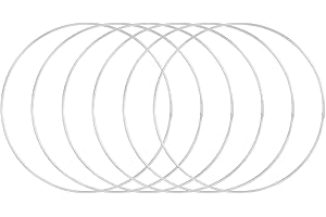 Fezf 6 Pezzi Anelli in Metallo 20 cm di Diametro Anelli Decorativi da Appendere Anelli Artigianali in Metallo Anelli Artigianali in Metallo per Tecnologia di Avvolgimento Acchiappasogni