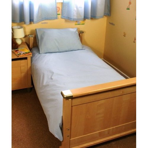 LIGHT BLUE COT DUVET COVER & PILLOWCASE - 100X120CM - 100% COTTON - UK MADE