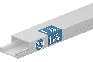 EDO Kabelkanal 20x10 mm Vit 2m - Kabelränna PVC med Snäpplock Kabelkåpa