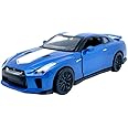 MSZ - Nissan GT-R (R35) – Blue | Die-Cast Replica, 50th Anniversary - Ultimate Collector's Item, Limited Edition | Pull Back Collection with Lights & Sounds | Size - 1:32, For Kids 3+