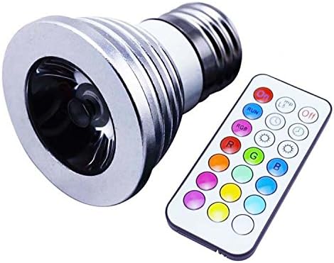 Y&amp;M 10PCS E27 21 key RGB LED spotlight, LED colorful remote synchronization, RGB LED spotlight, smart clock , gu5.3 , 3w