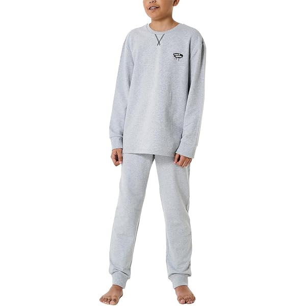 Schiesser Set Pigiama Bambino In Morbida Flanella E Fleece - Blu Scuro, Taglie 92-140, Manica Lunga