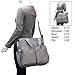 Veevan Stripe Nappy Diaper Bag Tote (Grey)