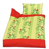 Casa Colori 2 Piezas. Niños Franela Ropa de Cama 100 x 135/40 x 60 cm Algodón Rana &...