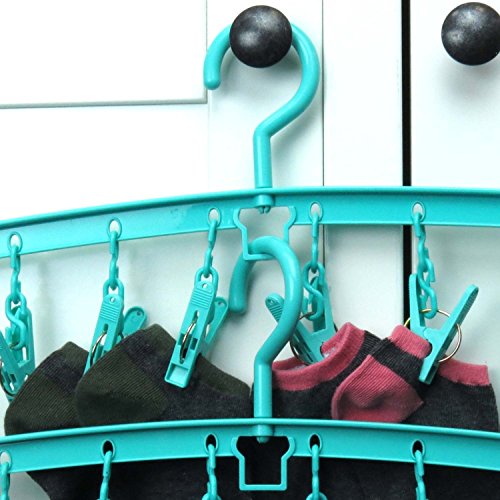 Kunststoff Mini-Wäschespinne mit 8 Klammern – Hangerworld - 5