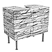 Produktbild Design Vanity Ashlar Masonry 60 x 55 x 35 cm, klein, 60 cm, verstellbar, Waschbecken, Unterschrank, Waschtisch, Badezimmer Schrank, Unterschrank, Badezimmer, schmal, flach, Maße: 55 cm x 60 cm