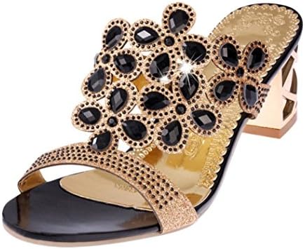 Sunday ShoesClearance!!! Sunday Women Peep-toe High Heel Girls Rhinestone Summer Beach Shoes Sandals Ladies Roman Soft High Heel Sandals for Women