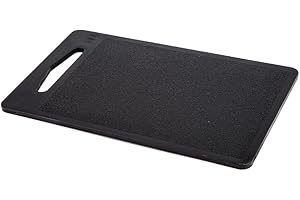 Hygiplas Bar Schneidebrett Schwarz 255mm - Schneidebrett mit griffigen Griffen und einfach zu reinigen DC717