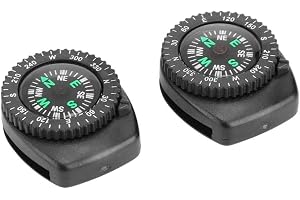 Kompass klockarm, kompass klockarm, kompass liten klocka, mini kompass liten klockarm kompass, 2 delar bärbart överlevnadsklockband kvitto slide navigering handledskompass för campingbåt